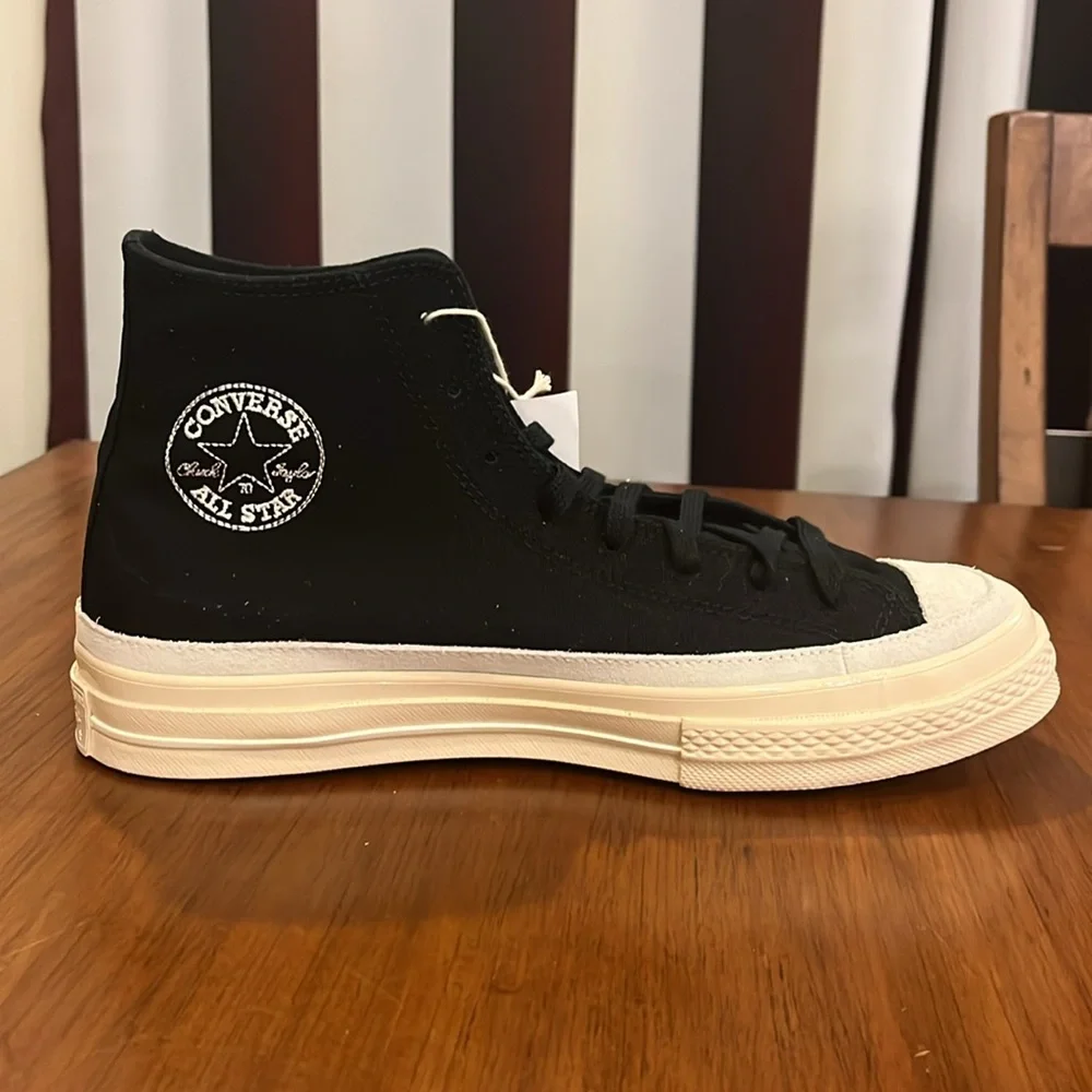 Converse Chuck 70 High All Star Shoes Sneakers black egret new Mens Size 10 - Picture 4 of 14